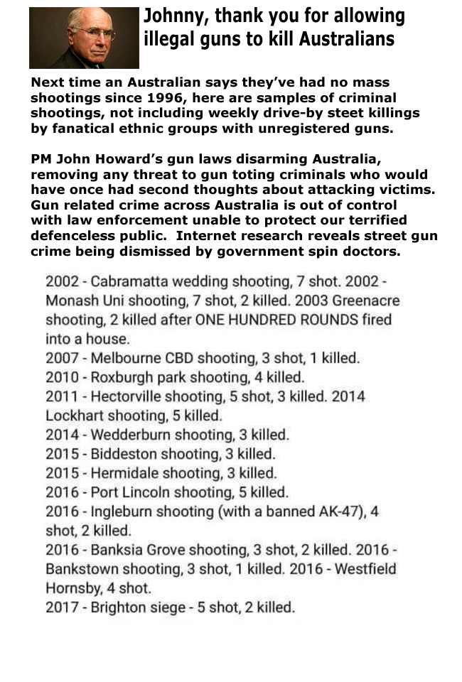 Howard’s gun laws created thousands of unregistered guns to control the